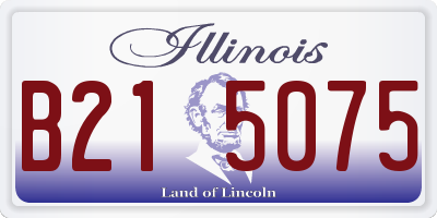 IL license plate B215075