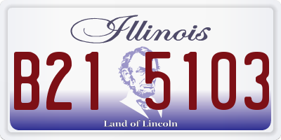 IL license plate B215103
