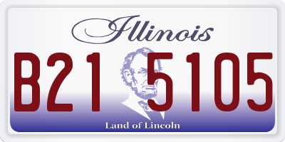 IL license plate B215105