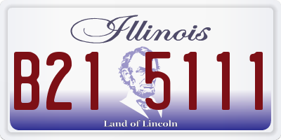 IL license plate B215111