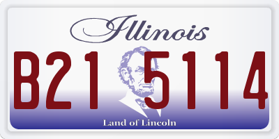 IL license plate B215114
