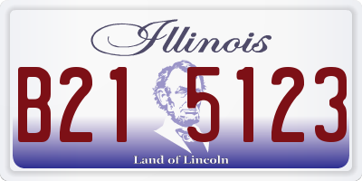 IL license plate B215123