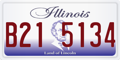 IL license plate B215134