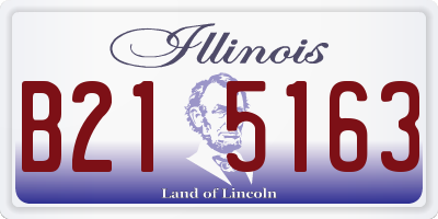IL license plate B215163