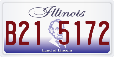 IL license plate B215172