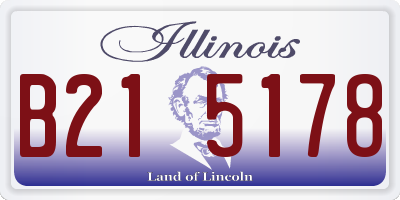 IL license plate B215178