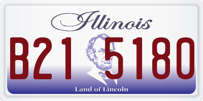 IL license plate B215180