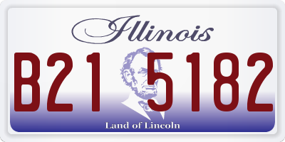 IL license plate B215182