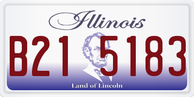 IL license plate B215183