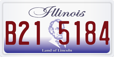 IL license plate B215184