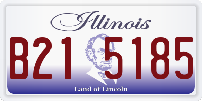 IL license plate B215185