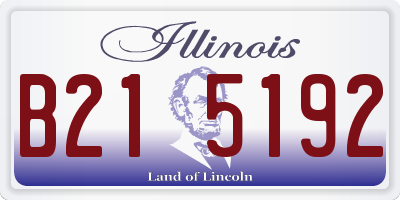 IL license plate B215192