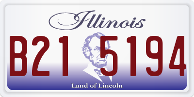 IL license plate B215194