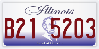 IL license plate B215203