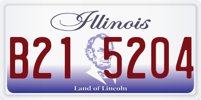IL license plate B215204