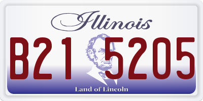 IL license plate B215205