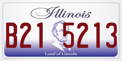 IL license plate B215213