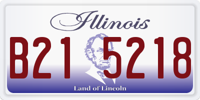 IL license plate B215218