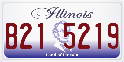 IL license plate B215219