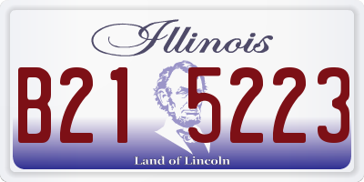 IL license plate B215223