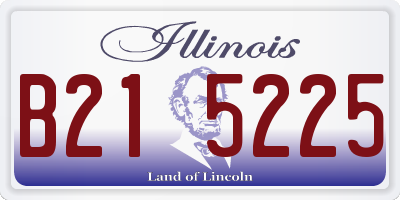 IL license plate B215225