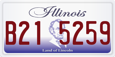 IL license plate B215259
