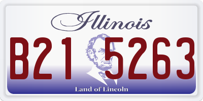 IL license plate B215263