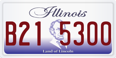 IL license plate B215300