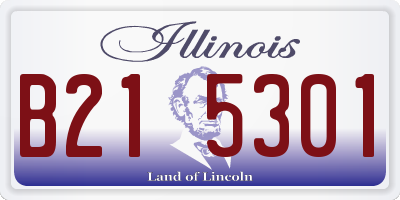 IL license plate B215301