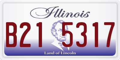 IL license plate B215317