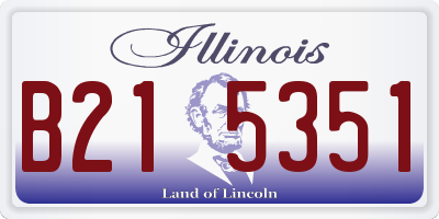 IL license plate B215351