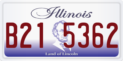 IL license plate B215362