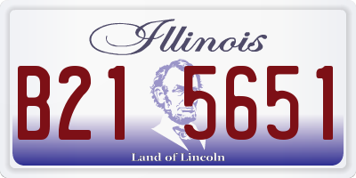 IL license plate B215651