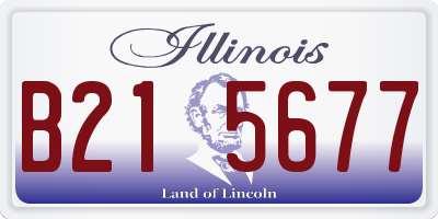 IL license plate B215677