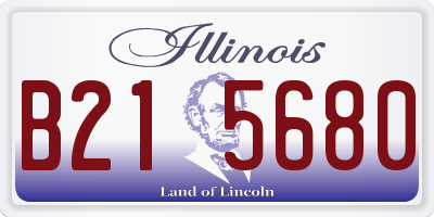 IL license plate B215680