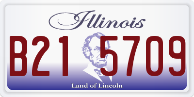 IL license plate B215709