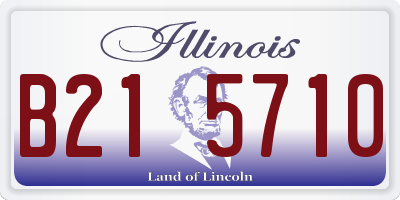 IL license plate B215710