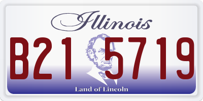 IL license plate B215719