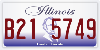 IL license plate B215749