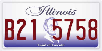 IL license plate B215758