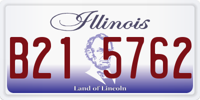IL license plate B215762