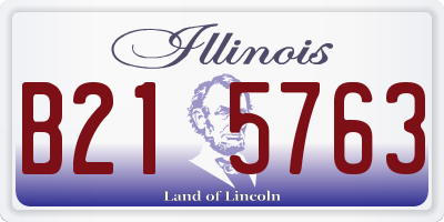 IL license plate B215763