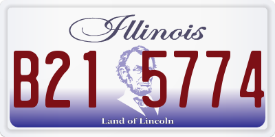 IL license plate B215774