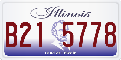 IL license plate B215778