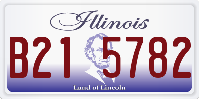 IL license plate B215782