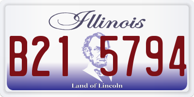 IL license plate B215794