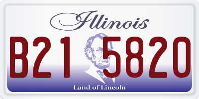 IL license plate B215820