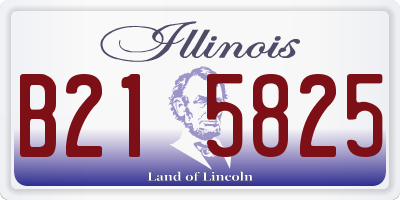 IL license plate B215825