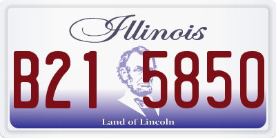 IL license plate B215850
