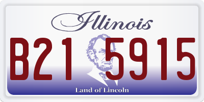 IL license plate B215915